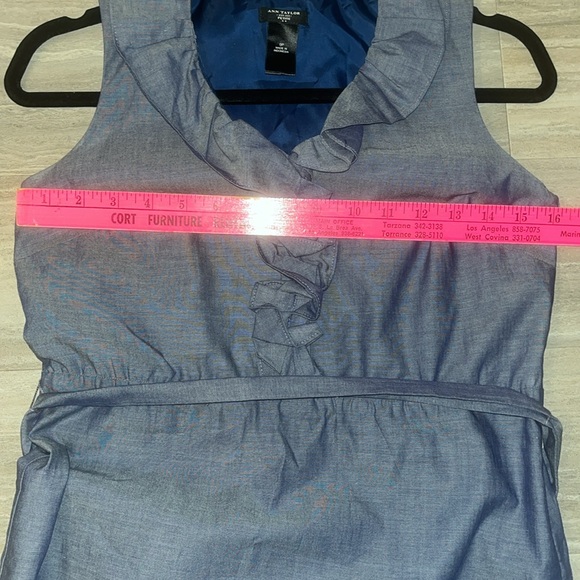 Ann Taylor Ruffle Sheath Dress with Belt - Picture 11 of 13